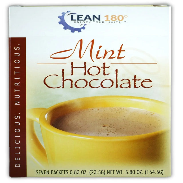 Lean 180 - Best Tasting, High Protein, Diet Friendly Mint Hot Chocolate(Pack of 4) | No Sugar Added | Low Calories | Smooth and Delicious