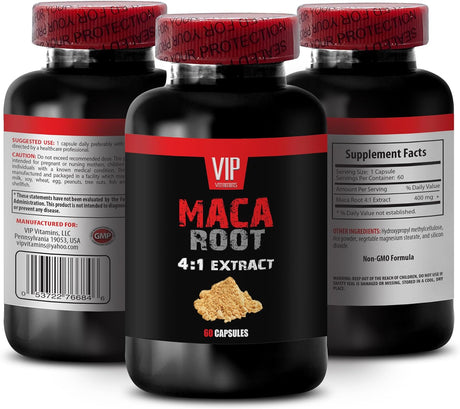Libido Enhancer for Men Pills - Super MACA Complex - Maca Extract, Maca Root, Maca Root Capsules for Men, Black Maca Root Capsules for Men, Male Enhancment Pills for Men, Male Pills - 3B 180 Caps