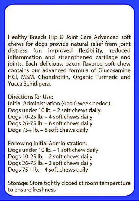 Healthy Breeds 840235153689 Bulldog Hip and Joint Care