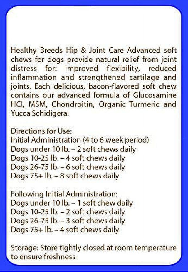 Healthy Breeds 840235153689 Bulldog Hip and Joint Care