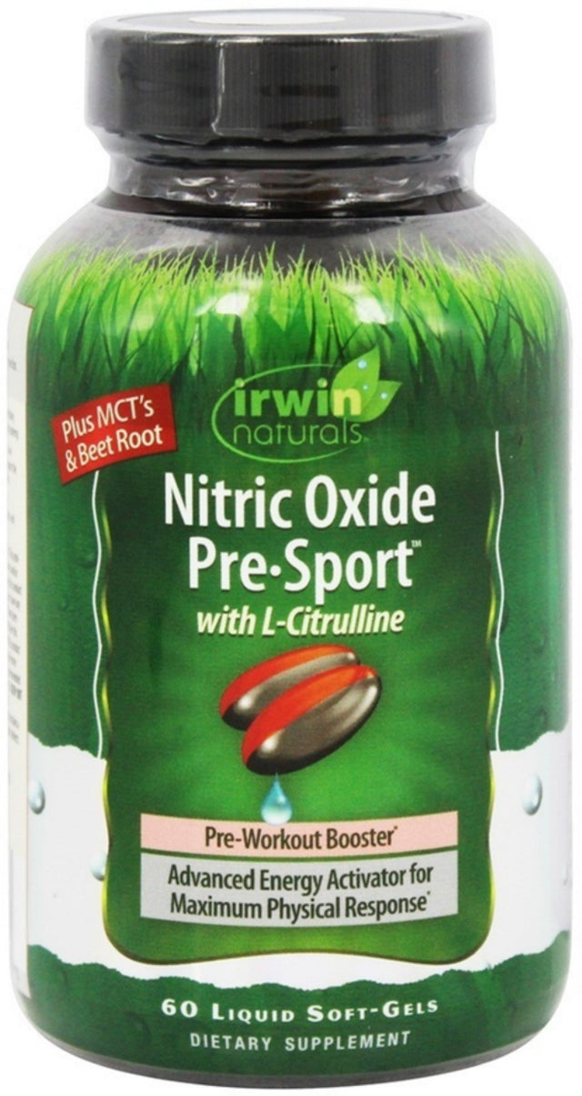 Irwin Naturals Nitric Oxide Pre-Sport Softgels 60 Ea (Pack of 3)