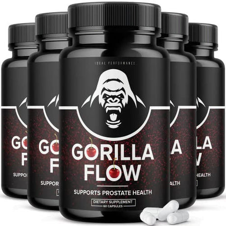 Gorilla Flow Men'S Health Support Dietary Supplement (5 Pack - 300 Capsules)
