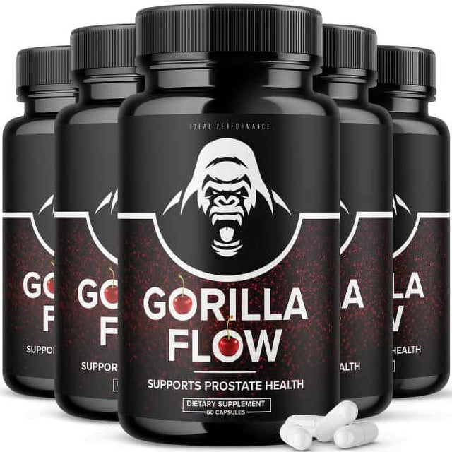 Gorilla Flow Men'S Health Support Dietary Supplement (5 Pack - 300 Capsules)