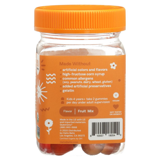 Hello Bello Organic Kid'S Multi Vitamin Gummy, 60Ct