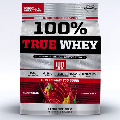 100% True Whey, Gummy Bear, 5 Pound