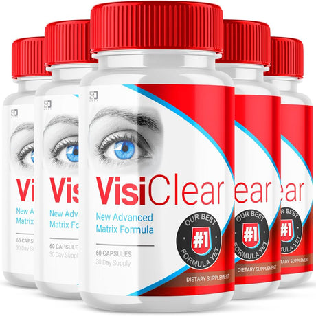 (5 Pack) Visiclear - New Advanced Revolutionary Eye Health Matrix Formula - Supports Healthy Vision - Supplement for Eyes Sight - 300 Capsules