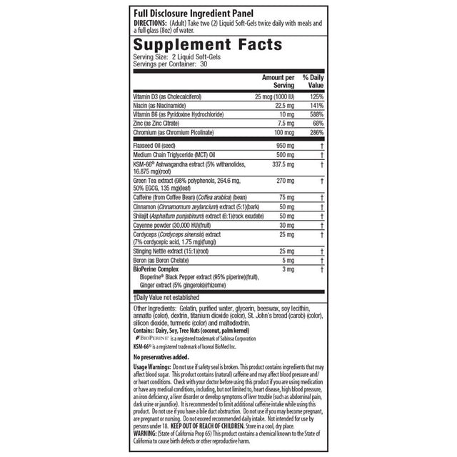 Irwin Naturals Testosterone Extra Fat Burner Supplement, 60 Ct W/ Pill Case