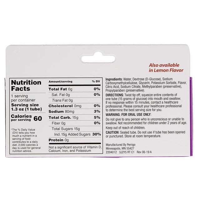 GLUTOSE 15 Oral Gel Grape Flavor 3/PKG