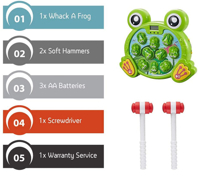 Gara Whack a Frog Game Pounding Toy with 2 Playing Modes - Educational Kids Toy for Toddler Game, Learning Preschool Toy for 3-Year Old Girls, Boys and Up