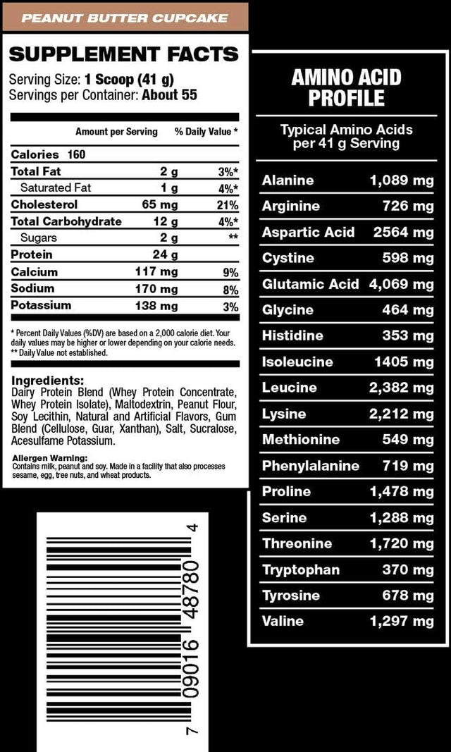 100% True Whey, Peanut Butter Cupcake, 5 Pound