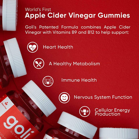 Goli Nutrition Apple Cider Vinegar Gummies, 120 Count