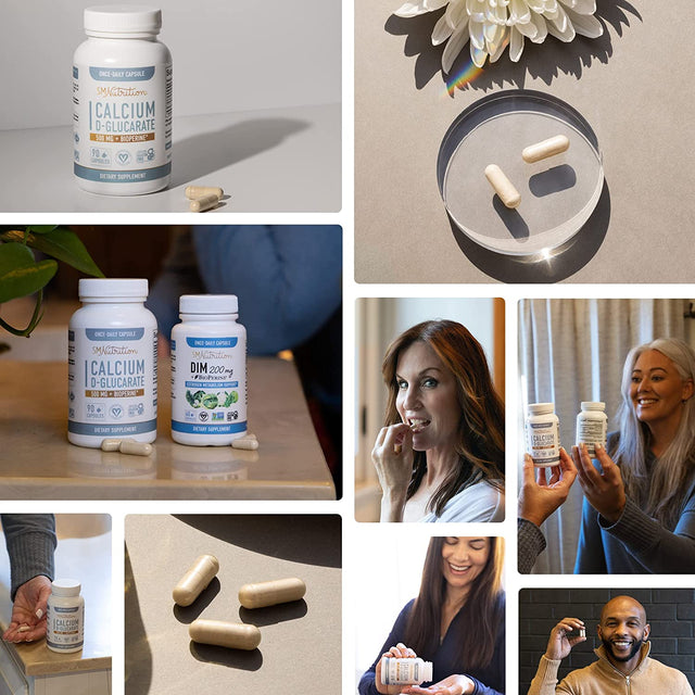 Calcium D-Glucarate | 500Mg | CDG for Liver Detox & Cleanse, Metabolism, Hormone Balance, & Menopause Support* | Vegan.Org Certified, Non-Gmo, Gluten-Free Calcium D Glucarate | 90 Ct. (3-Month Supply)