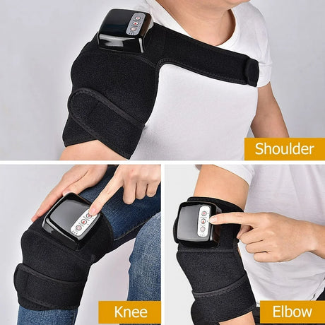 Heated and Vibration Massage Knee Brace Wrap for Knee Injury Cramps Arthritis Recovery Massager for Muscles Pain Relief