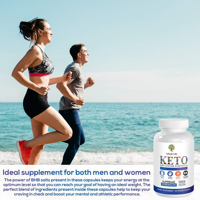 Keto Advanced Formula Diet BHB Pills - Ketogenic All Natural, Support Metabolism, Manage Cravings Keto BHB Supplement for Men & Women - Utilize Fat for Energy with Ketosis, 60 Capsules