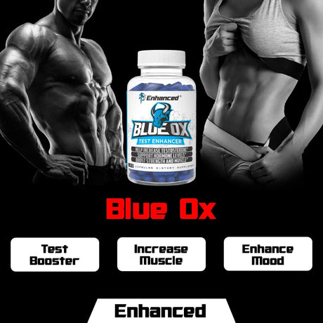 Labs - Blue Ox Testosterone Booster- Natural Testosterone Supplement for Increased Strength & Testosterone for Men (120 Capsules)