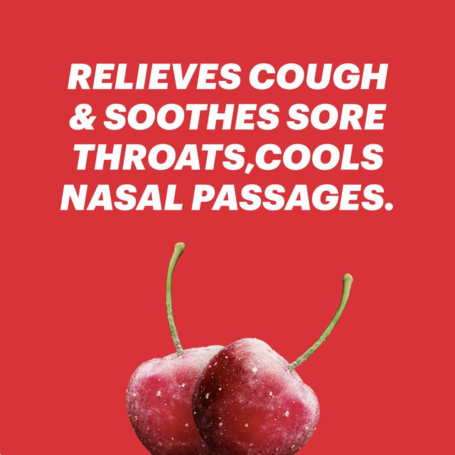 HALLS Minis Cherry Flavor Sugar Free Cough Drops, 24 Drops