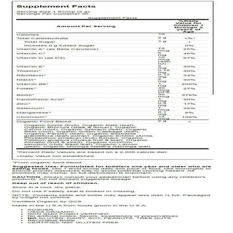 Garden of Life Kids Multivitamin Powder 2.11 Oz Pwdr