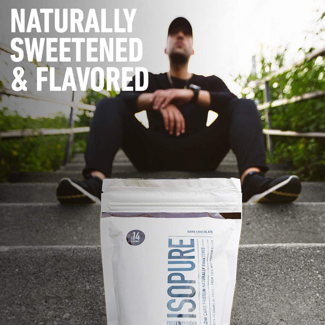 Isopure Protein Powder, Whey Protein Isolate Powder, 25G Protein, Low Carb & Keto Friendly, Naturally Sweetened & Flavored, Flavor: Chocolate, 14 Servings, 1 Pound