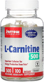 Jarrow Formulas L-Carnitine 500 Mg - 100 Veggie Licaps, Pack of 2