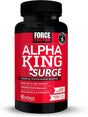 FORCE FACTOR Alpha King Surge Testosterone Booster for Men, Testosterone Supplement to Help You Build Muscle and Strength, Burn Fat, Lose Weight, Lower Estrogen, and Enhance Performance, 60 Capsules