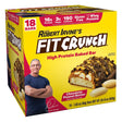 FITCRUNCH Snack Size Protein Bars, Designed by Robert Irvine, 6-Layer Baked Bar, 3G of Sugar & Soft Cake Core (18 Bars, Peanut Butter)