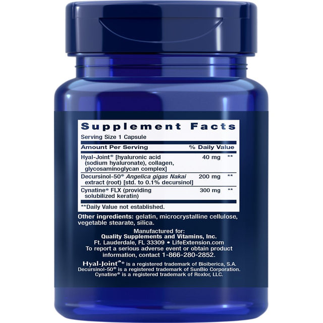 Life Extension Fast-Acting Joint Formula – Advanced Joint Health Support Supplement for Men & Women - for Joint Discomfort & Inflammation Response – Non-Gmo, Gluten-Free - 30 Capsules