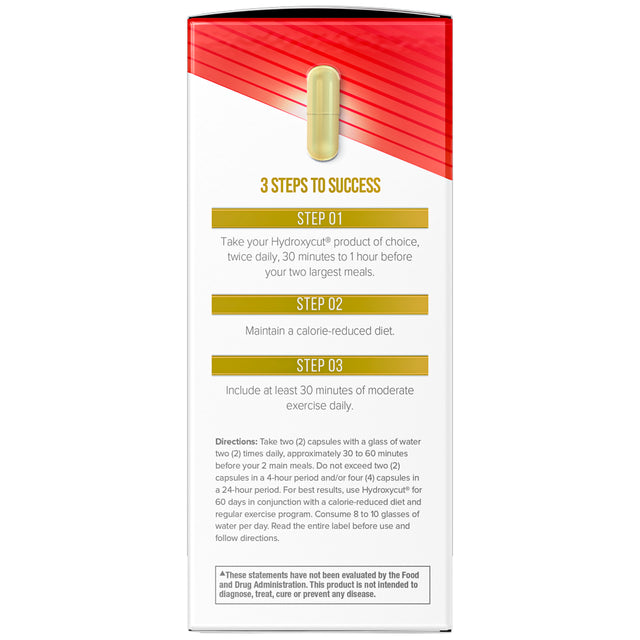 Hydroxycut Pro Clinical Non-Stimulant Weight Loss Supplement with Apple Cider Vinegar, 60 Capsules