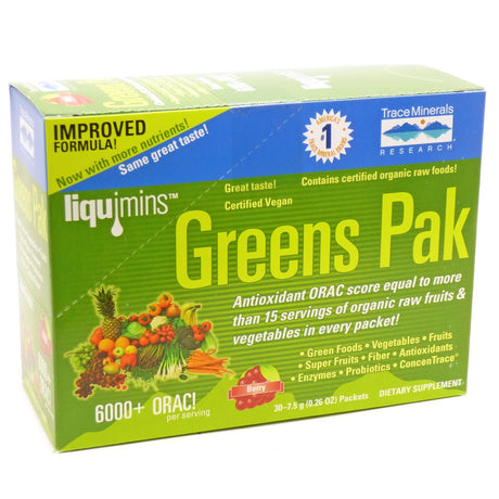 Greens Pack Berry by Trace Minerals Research - 30 Packets