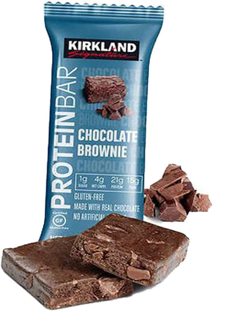 Kirkland Signature Protein Bars Chocolate Brownie 2.12 Oz, 20-Count