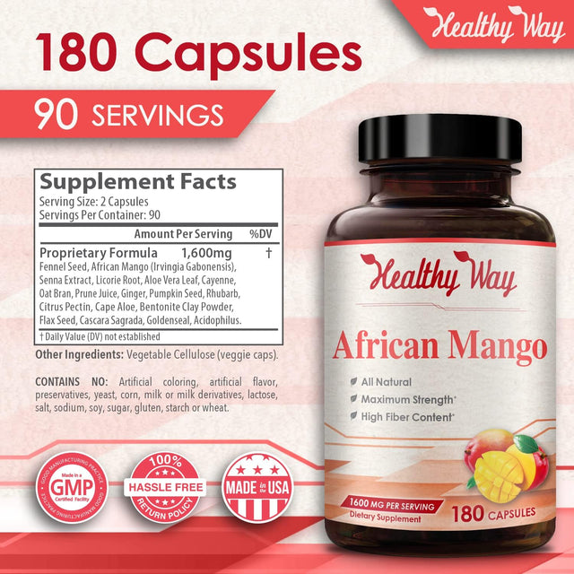 African Mango 1600 Mg 180 Capsules