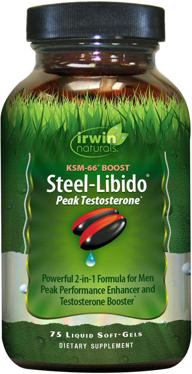 Irwin Naturals Steel-Libido Peak Testosterone, 75CT with Pill Case