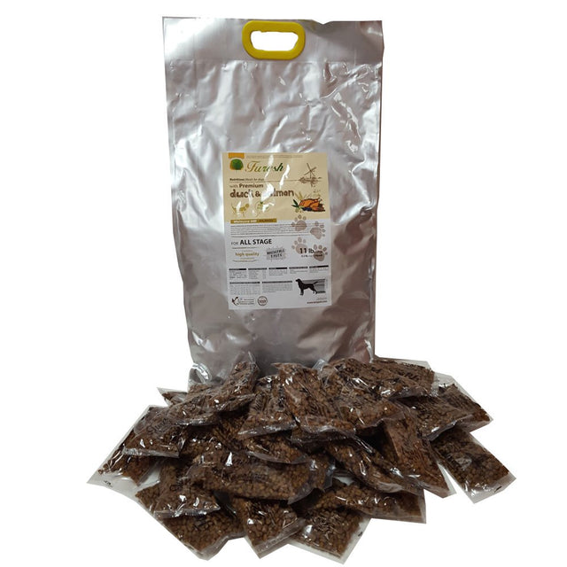 Alpha Dog Series All Natural Limited Ingredients Premium Dry Dog Food Kibble, Duck and Salmon Recipe, Complete Balanced Health, for Puppies and Small and Medium Breed Dogs, (All Stages) 11-Pound Bag