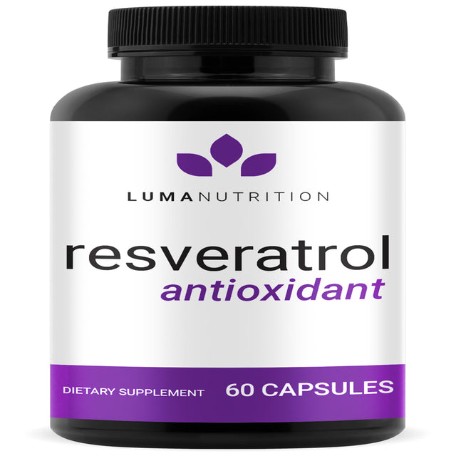 High Purity Resveratrol Capsules - 98% Trans-Resveratrol - Resveratrol Supplement - Antioxidant - Luma Nutrition