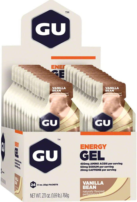 GU Energy Gel - 24 Pack Vanilla Bean, 24 Pack