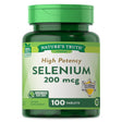 Nature'S Truth Selenium 200Mcg | 100 Tablets | High Potency | Non-Gmo, Gluten Free Supplement