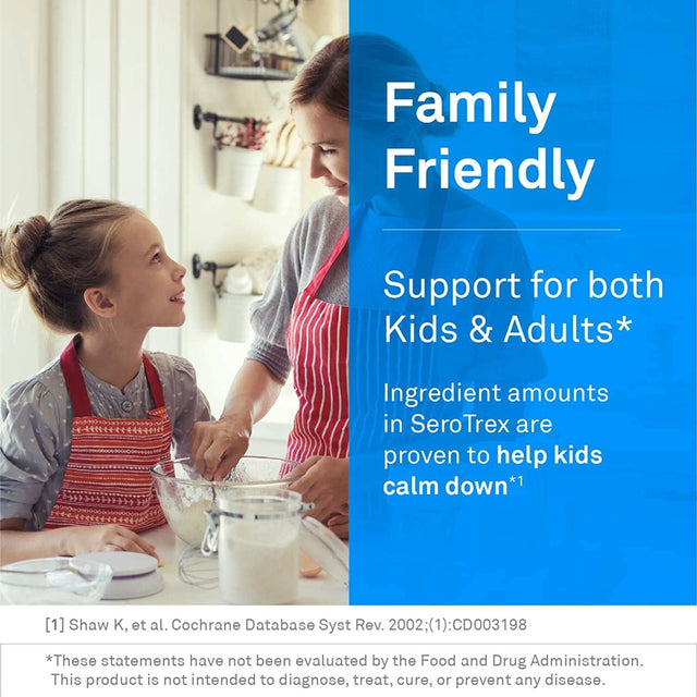 Neuroscience Serotrex - Chewable 5-HTP with L-Theanine to Support Mood, Calm and Sleep in Adults & Children (60 Orange Flavor Chewable Tablets)