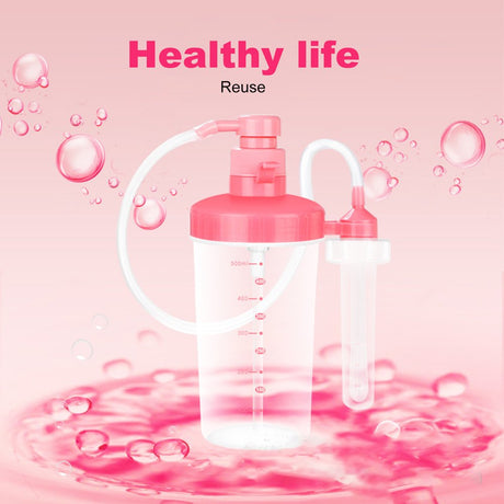 HES 350Ml/500Ml Vaginal Clearner Graduated Pump Head Soft Nozzle Healthy Butt Vagina Cleaning Products Spray for Female