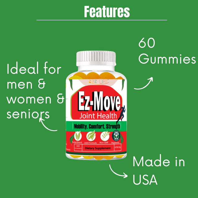 Joint Support Chewable Gummies Extra Strength with Glucosamine, Support Joint Health, Mobility & Flexibility – 60 Gummies