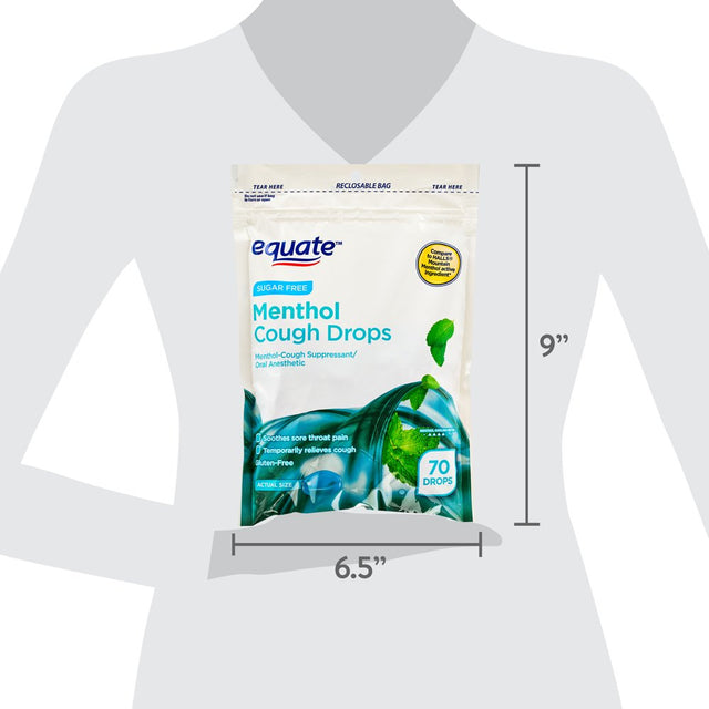 Equate Sugar-Free Menthol Cough Drops, 70 Count