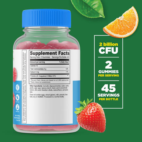 Lifeable Sugar Free Probiotics - 2 Billion CFU – 90 Gummies