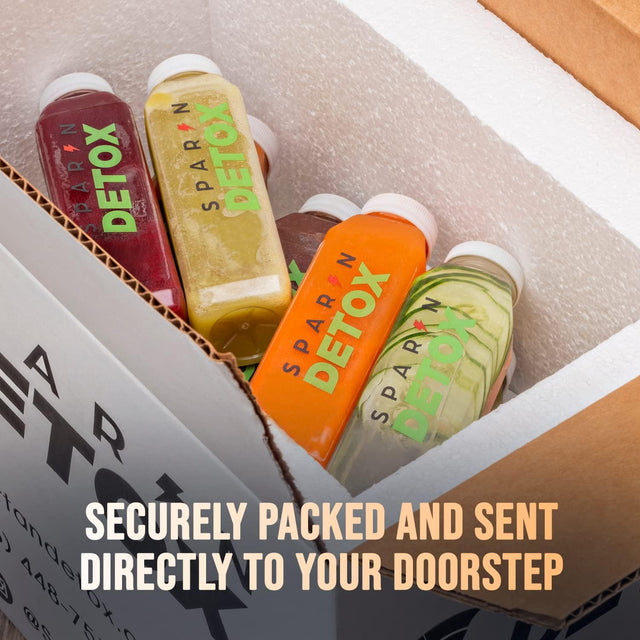 1-Day Juice Cleanse | 6 Natural Fruit and Vegetable Juice Bottles | Best Juice to Cleanse Your System | Healthy Cleanse & Detox Program | No Gluten by SPARN Detox