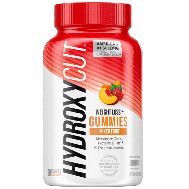 Hydroxycut Gummies Weight Loss Supplement, Metabolism Support, Mixed Fruit, Unisex, 90 Ct