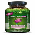 Irwin Naturals Steel Libido Pink for Women, 60 Liquid Softgels with Pill Case