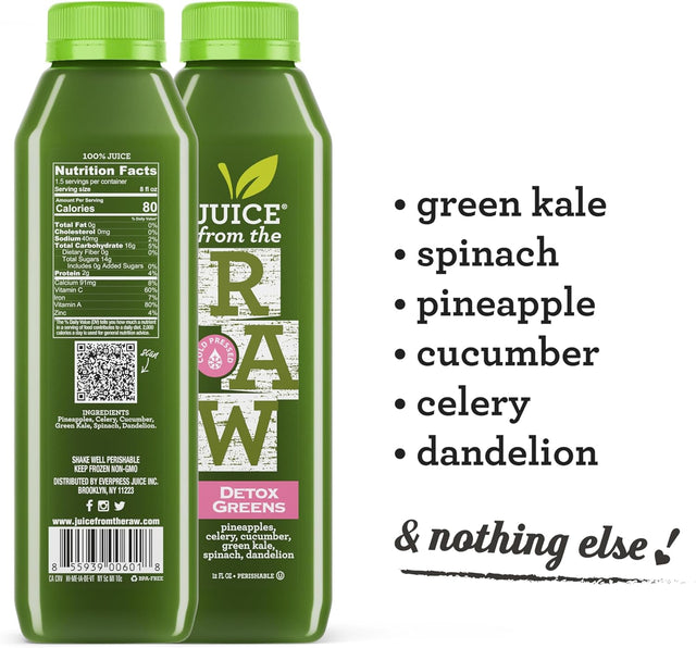 3-Day Juice Cleanse with Coconut Fusion + Shots by Juice from the RAW® - Most Popular Juice Cleanse/Detox / 100% Raw Cold-Pressed Juices (18 Bottles + 10 Shots)