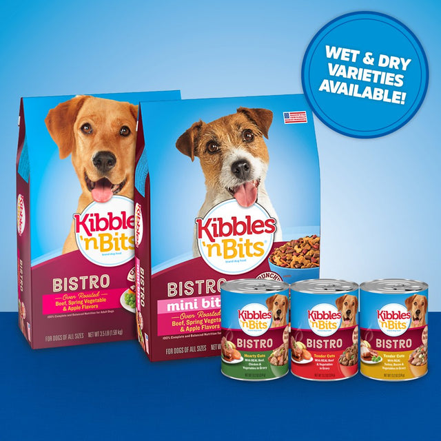 Kibbles 'N Bits Bistro Mini Bits Small Breed Oven Roasted Beef Flavor, 16-Pound