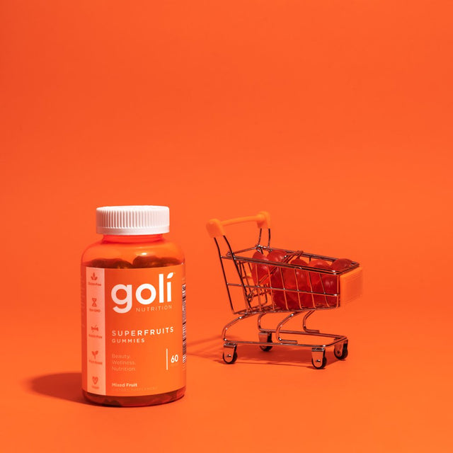 Goli Nutrition Super Fruits Gummies, Fruit Blend Flavor Dietary Supplement, 60 Count