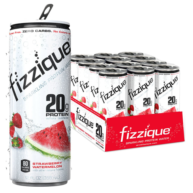 Fizzique Keto Protein Water | Strawberry Watermelon | 12 Count