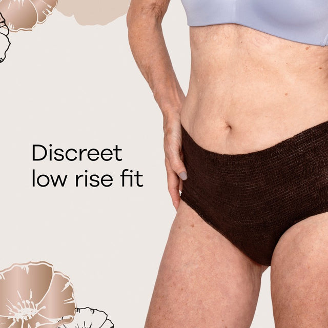 Always Discreet Boutique Incontinence Underwear, Maximum Protection, L, Black, 10 Ct