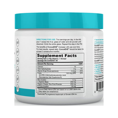 Greens First Female Conceeve Powder – Female Fertility Formula – Conception Supplement – Reproductive Health Support – Natural Ingredients, 60 Servings