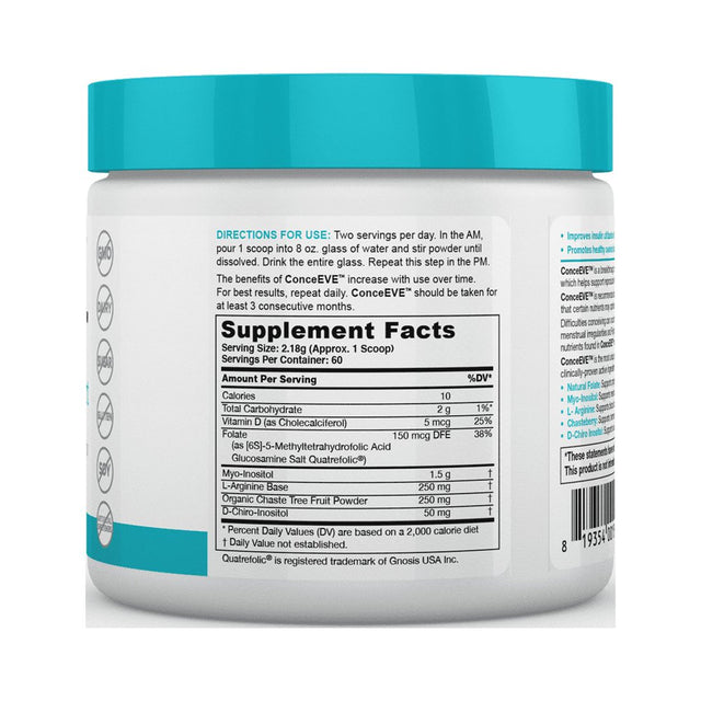 Greens First Female Conceeve Powder – Female Fertility Formula – Conception Supplement – Reproductive Health Support – Natural Ingredients, 60 Servings